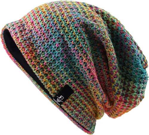 Vista 4 de VECRY Gorro de punto holgado para mujer, diseño de calavera, acanalado, boina para invierno y verano