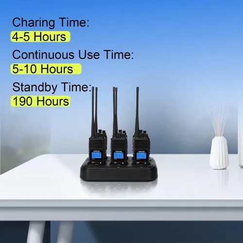 Vista 4 de SAMCOM FPCN30A Walkie Talkies 6 paquetes con cargador múltiple de seis vías
