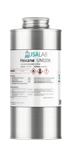 Vista 2 de USA Lab Hexano 99,5% de grado de laboratorio de alta pureza - USAlab