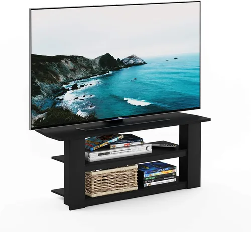 Vista 13 de Furinno Turn-N-Tube Centro de Entretenimiento Pequeño de 4 Niveles de Montaje Fácil / Soporte para TV / Unidad para TV / Escritorio para TV, Acero
