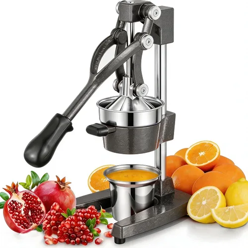 Vista 16 de Prensa Manual de Mano de Hierro Fundido Comercial de Servicio Pesado Naranja Cítricos Limón Lima Toronja Granada Exprimidor de Jugo de Fruta