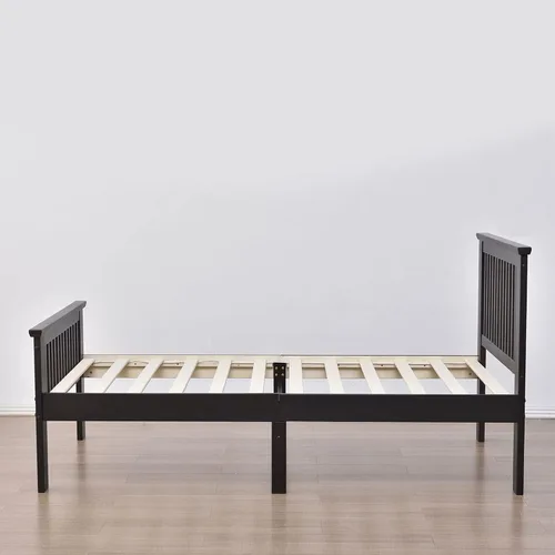 Vista 7 de BETTER HOME PRODUCTS Marco de cama individual de pino 100% madera maciza (tabaco, tamaño individual)