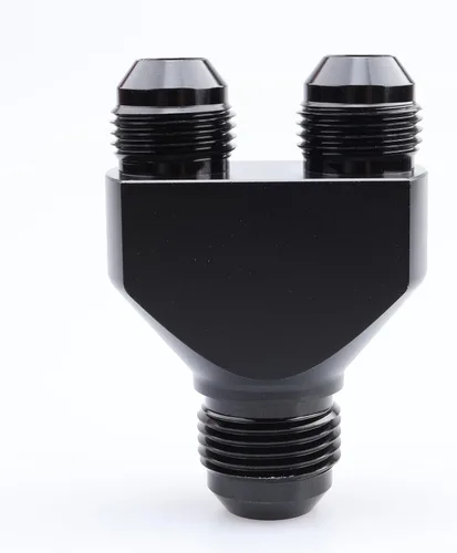 Vista 9 de AC PERFORMANCE -6 AN In to -6 AN Out Y Block Splitter Montaje de combustible Aluminio Negro