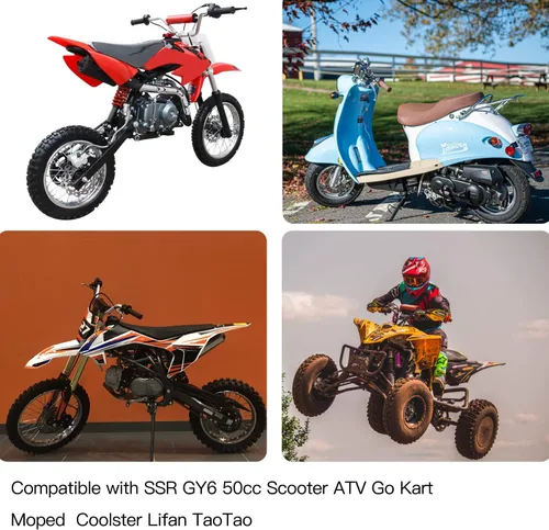 Vista 5 de GREHUA Línea de combustible para Dirt Bike con filtro compatible con GY6 50 cc 90 cc 110 cc 150 cc 139QMB 157QMJ Taotao SSR Trailmaster 150 XRS Go