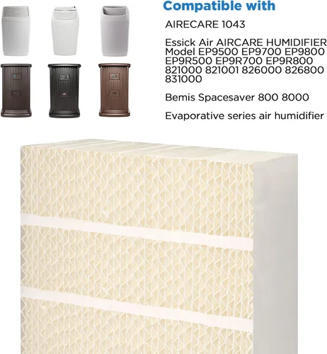 Vista 3 de Filtro de mecha para humidificador 1043 de repuesto para humidificadores AirCare Essick, reemplaza EP9 EP9R EP9500 EP9800 EP9700 826000 826800