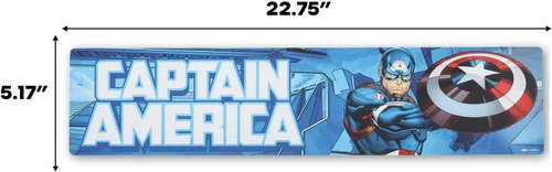 Vista 6 de Open Road Brands Letrero de metal con texto en inglés «Marvel Capitán América», arte de pared para cueva o sala de cine