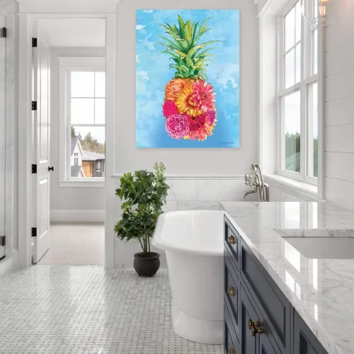 Vista 2 de Fine Art Canvas Gregory Gorham, obra de arte sobre lienzo de piña, 30.0 in de ancho x 40.0 in de alto, decoración de pared grande envuelta