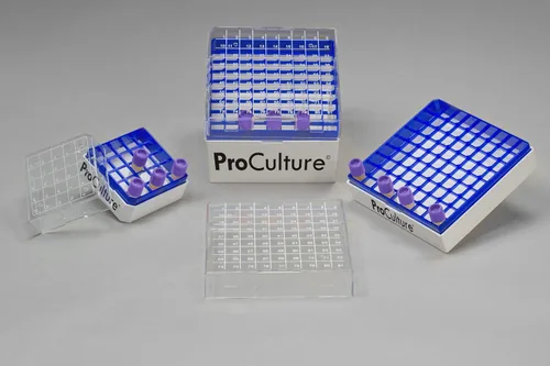 Vista 3 de SP Bel-Art ProCulture - Caja de almacenamiento de viales criogénicos; 25 lugares, para viales de 0.0-0.1 fl oz (paquete de 8) (F18849-0000)