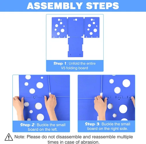 Vista 8 de BoxLegend V5 - Carpeta plegable para camisas, carpeta de ropa, fácil y rápido de plegar, asistente de lavandería para carpetas de lavandería Azul