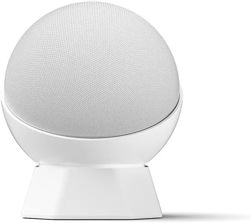 Vista 4 de Silicone Desktop Holder Stand for Alexa for Echo Dot 5th and 4th Generation Space Saving Speaker Mount Base for Home or Office Black or White(White)