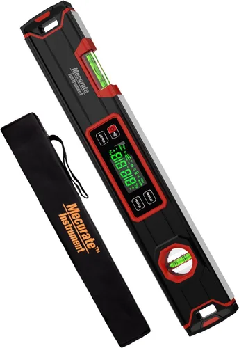 Vista 11 de Mecurate Nivel Digital de 10 Pulgadas, Herramienta de Nivel de Torpedo Profesional de Precisión Inteligente, Pantalla LCD Brillante, Alertas