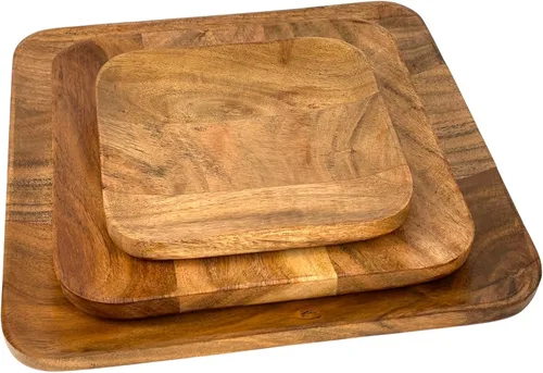 Vista 2 de Tazón para servir para el hogar, cocina, frutas, ensaladas, papas fritas, salsa/multipropósito/hecho a mano/madera natural de mango / madera natural