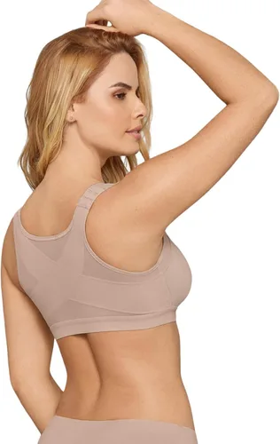 Vista 2 de Sujetador corrector de postura con cierre frontal de cobertura completa para mujer