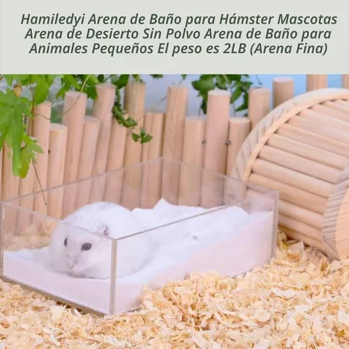Vista 5 de Hamiledyi Hamster Bath Sand 2 LB Polvo de jerbo libre baño de aseo