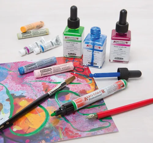 Vista 3 de Schmincke - AERO COLOR® Professional - Pintura acrílica líquida de alto color para pintura acrílica, aerógrafo, técnica mixta, tinta acrílica