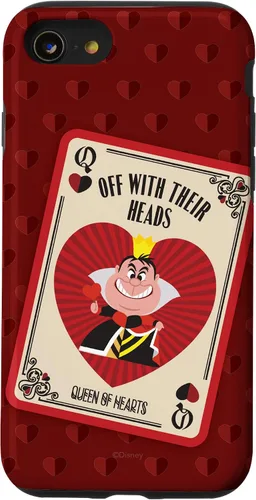 Vista 18 de Disney Carcasa para iPhone 17, diseño de villanos, la reina de corazones con sus cabezas, color rojo