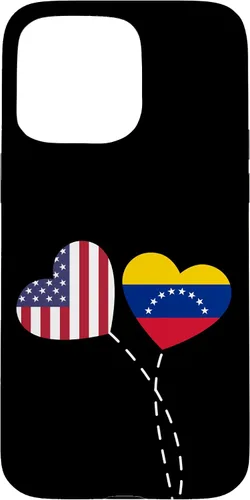 Vista 30 de Funda para iPhone 13 Pro Max Loving Venezuela USA Flag Heart Venezuelan Americans Love Case
