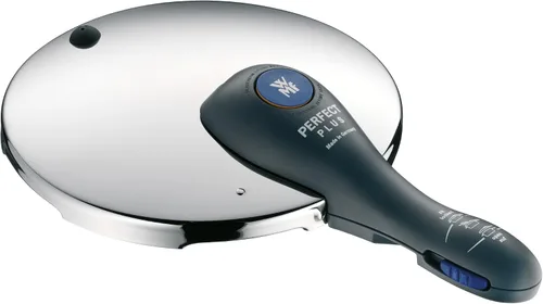 Vista 3 de WMF Perfect Plus - Olla a presión (3 litros, 8.7 in, diámetro de 8.7 in, hecha en Alemania), acero inoxidable Cromargan, apta para placas