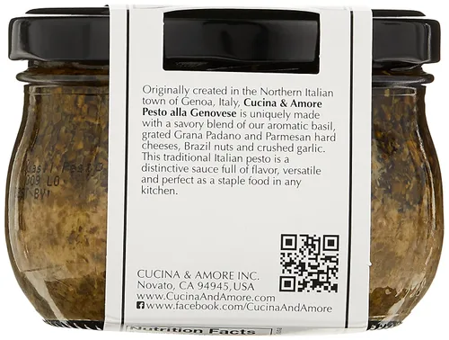Vista 3 de Cucina & Amore Pesto de albahaca genovesa, 7.9 oz