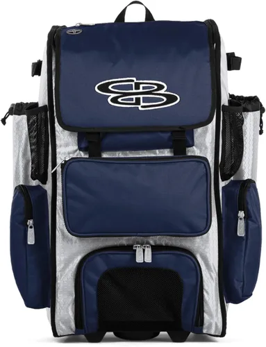 Vista 66 de Boombah Rolling Superpack - Bolsa para equipo de béisbol/sóftbol, varios colores, mango telescópico y capacidad para 4 murciélagos, versión