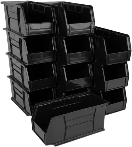 Vista 7 de HE HUDSON EXCHANGE Cubo de almacenamiento apilable de plástico de 11" x 5.5" x 5", amarillo