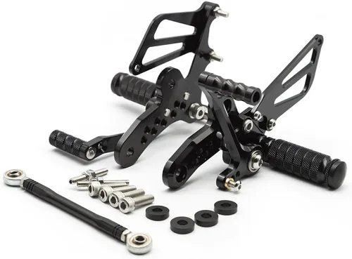 Vista 5 de CNC GSX1300R 99-03 Juego de clavijas traseras para motocicleta, reposapiés ajustable pedal de cambio de freno compatible con GSXR1300 GSX1300R Negro