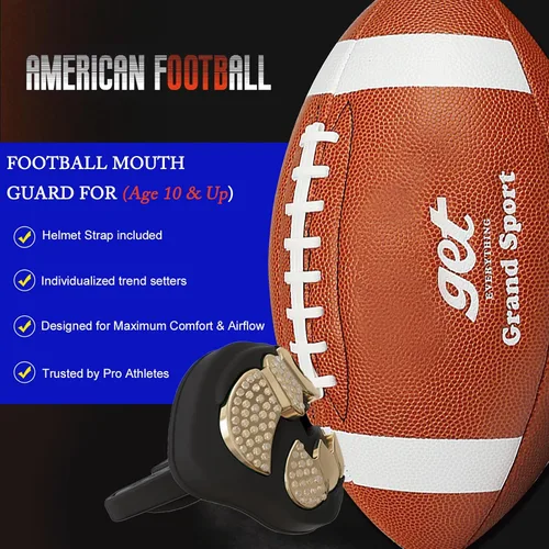 Vista 2 de LeCool Protector bucal de fútbol con correa conectada, 3D Beast Chrome, protector bucal para adultos y jóvenes, pieza para deportes para máximo
