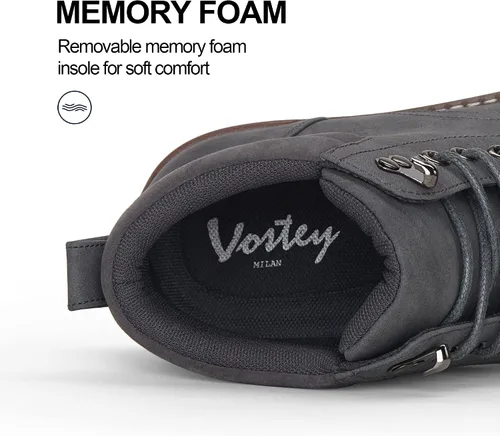 Vista 5 de Vostey - Botas de senderismo para hombre, de estilo casual, resistentes al agua, tipo chukka