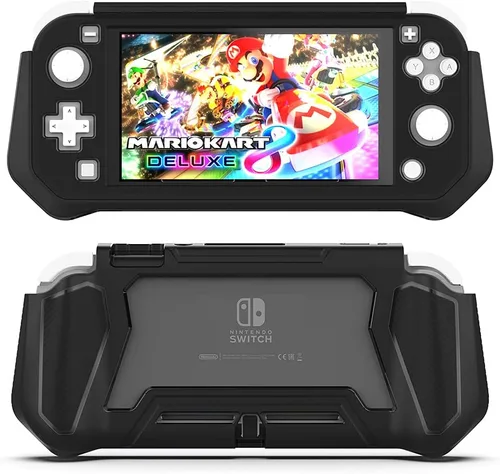 Vista 2 de Funda protectora para Nintendo Switch Lite, funda Switch Lite con protector de pantalla desmontable + funda de agarre de mano compatible