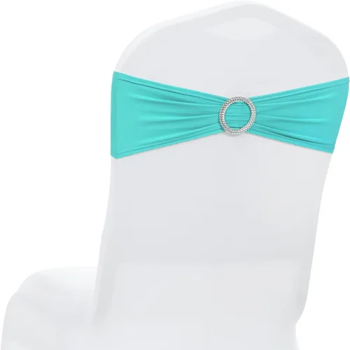 Vista 11 de MDS® Paquete de 10 bandas de elastano para silla con hebilla deslizante para decoración de bodas y eventos, bandas elásticas reutilizables