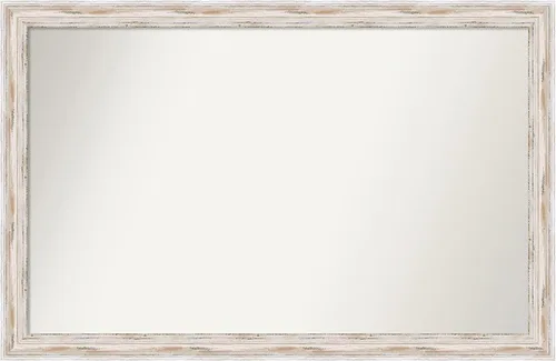 Vista 471 de Amanti Art Espejo personalizado, espejo de baño estrecho Alexandria White Wash, espejo de pared o espejo de tocador de baño sobre el fregadero