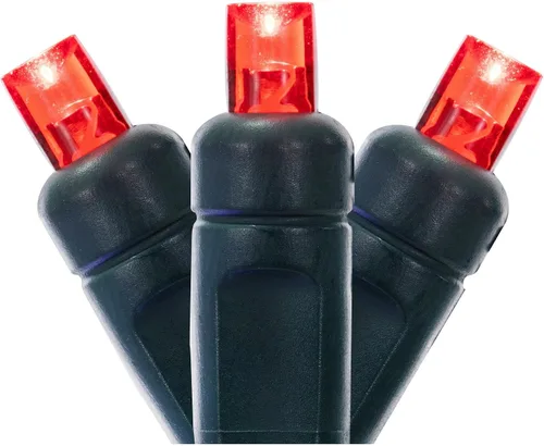Vista 29 de Vickerman Juego de 100 luces LED GW WA Ec multicolor con LED gran angular de molde único, 36 pies