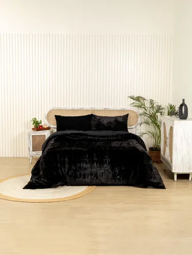 Vista 42 de Funda de edredón de terciopelo sólido ultra-luxe, ropa de cama boho UO, funda de colcha Donna, juego de edredón de 3 piezas, juego de cama de Aqua