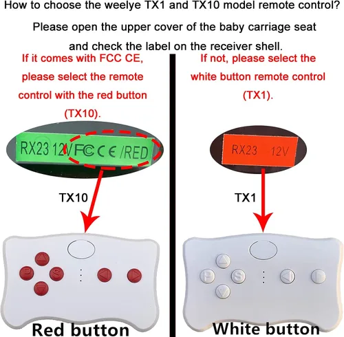 Vista 3 de 2.4G Bluetooth Transmisor de control remoto para niños eléctrico de juguete de juguete piezas de repuesto botón rojo control remoto