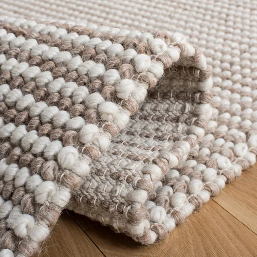 Vista 5 de SAFAVIEH Natura Collection NAT426B - Alfombra de lana hecha a mano para entrada, sala de estar, dormitorio, 2 pies 3 pulgadas x 9 pies, color beige