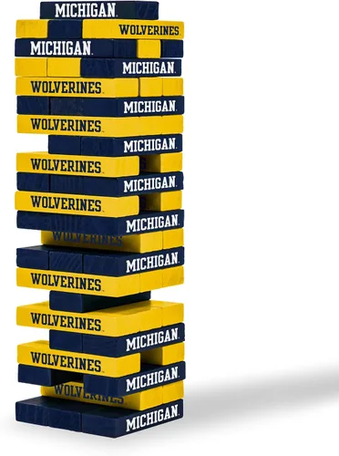 Vista 13 de Wild Sports NCAA Pro Football Tabletop Stackers Block Game for College Football Fan, Dorm Game, Tailgate