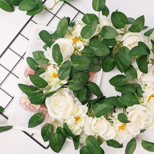 Vista 4 de 100 hojas verdes artificiales de seda a granel, hojas de rosas falsas para ramos de boda, baby shower, centros de mesa de despedida de soltera Hojas