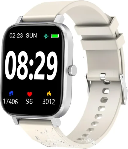 Vista 8 de Choiknbo Reloj inteligente con rastreador de fitness para teléfonos Android/iOS, pantalla táctil completa de 1.69 pulgadas con monitor de frecuencia