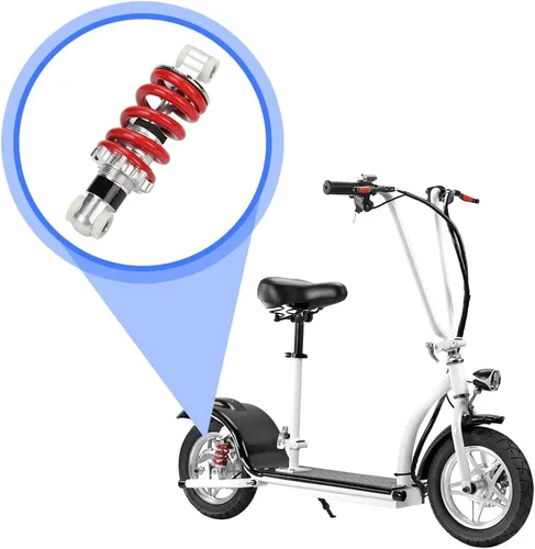 Vista 5 de Joyzan Amortiguador eléctrico para motocicleta, amortiguador de suspensión de amortiguamiento de agujero trasero, resorte ajustable, distancia