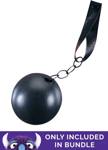 Vista 4 de Disfraz de prisionero de talla grande para hombre a rayas, Negro