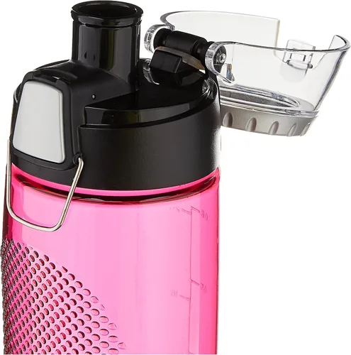 Vista 3 de Thermos Tritan botella de hidratación con medidor, 24 onzas, Magenta