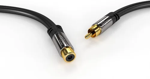 Vista 2 de KabelDirekt – Cable de extensión RCA – 3 pies – Conductor resistente a roturas para una calidad de sonido brillante