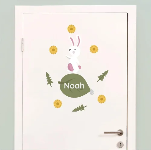 Vista 11 de Calcomanías de puerta personalizadas para habitación de niños, calcomanías de pared con nombre personalizado para decoración de habitación de bebés