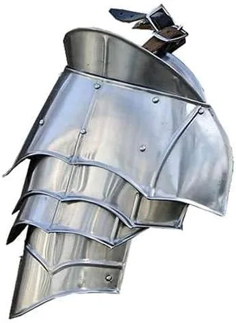 Vista 2 de ARTIZANSTORE Hombreras medievales de hierro juego de hombros hombreras vikingas cruzadas con armadura de guerrero disfraz de hombro protector