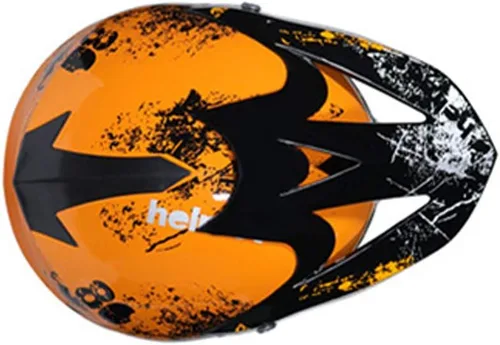 Vista 3 de Casco de motocross y cuatrimotos para bicicleta de tierra para hombres y mujeres; casco de competencia profesional certificado por DOT (naranja, XL)