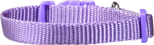 Vista 11 de Zack & Zoey Collar de perro de nailon de ancho, se adapta a cuellos de 6 a 10 pulgadas, Bluebird