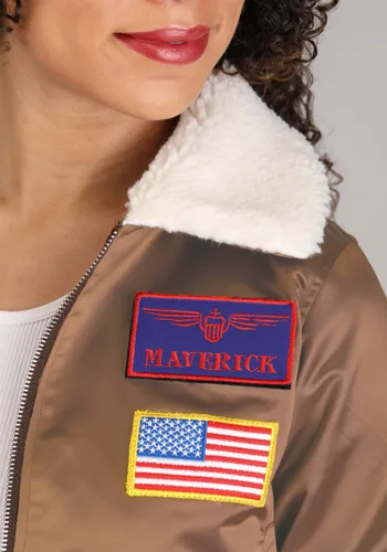 Vista 5 de Disfraz de Chaqueta Bomber para Mujer de Top Gun Multicolor