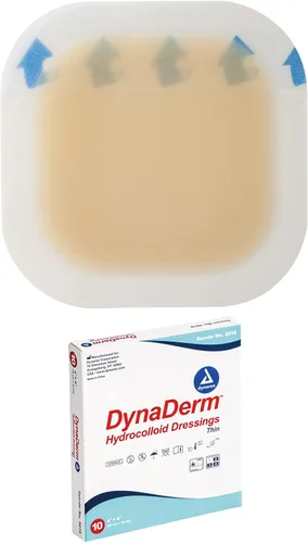 Vista 8 de Dynarex Dürma+ DynaDerm Apósito hidrocoloide - Parche estéril con bordes para heridas - Resistente al agua - Protección flexible - Delgado - 2" x 2
