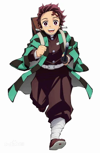Vista 4 de SUNXXCOS Peluca corta de fibra de alta temperatura para hombres y mujeres para fiestas masculinas de Halloween, Kimetsu no Yaiba (Kamado Tanjirou)