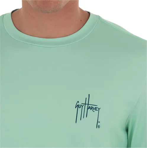 Vista 3 de Guy Harvey Camiseta de manga larga para hombre con protección solar UPF 30+